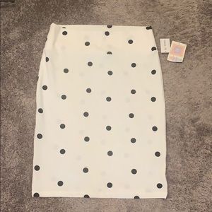 Cassie White and Black Polka Dot Skirt - SOLD